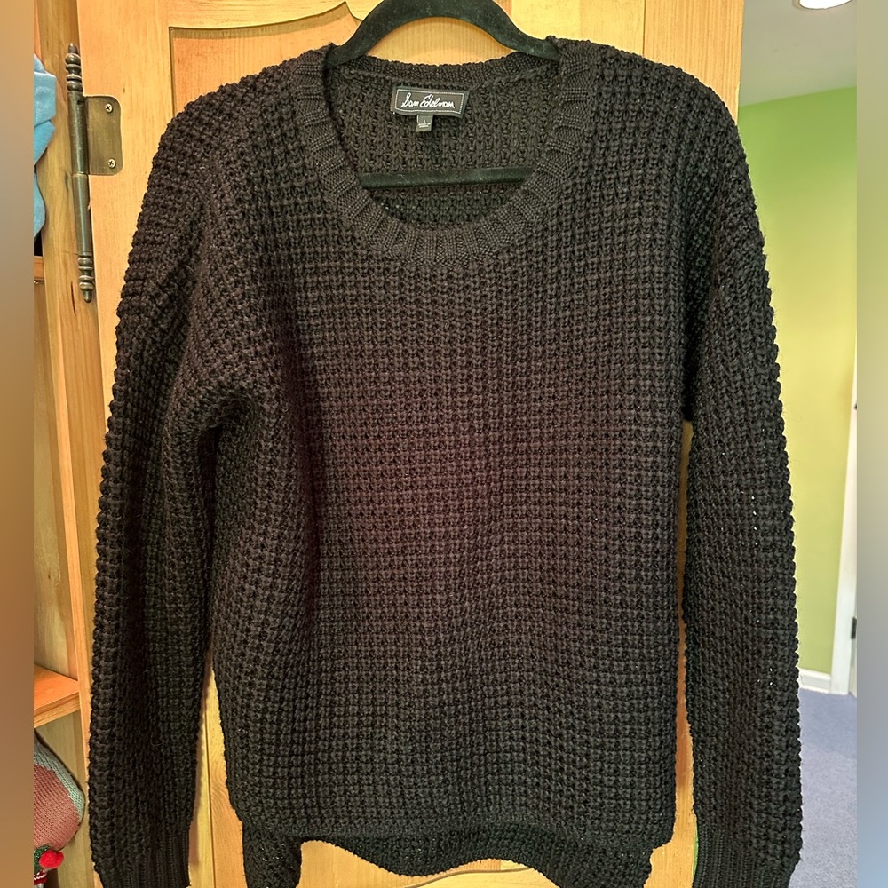Sam Edelman size large black knit sweater